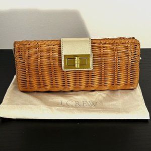 J. Crew Wicker Clutch Purse